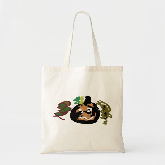 Halloween jack of 'lantaarn koffie tote bag (Voorkant)