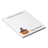Halloween jack of lantaarn met hekse pet notitieblok (Schuin)