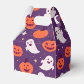 Halloween jack of lantaarn spookpatroon bedankdoosjes (Achterkant)