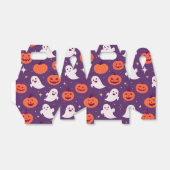 Halloween jack of lantaarn spookpatroon bedankdoosjes (Uitgevouwen)