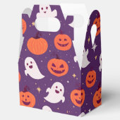 Halloween jack of lantaarn spookpatroon bedankdoosjes (Geopend)