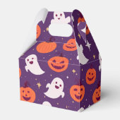 Halloween jack of lantaarn spookpatroon bedankdoosjes (Voorkant Zijde)