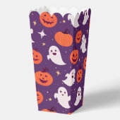 Halloween jack of lantaarn spookpatroon bedankdoosjes (Achterkant)