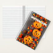 Halloween Jack o'lantaarn Candy Corn Notitieboek (Binnen)