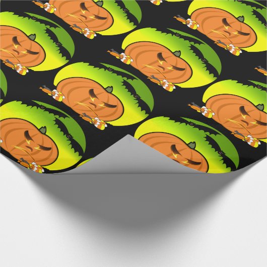 Halloween Jack O'Lantern Cadeaupapier (Hoek)