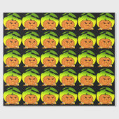 Halloween Jack O'Lantern Cadeaupapier (Vlak)