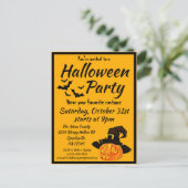 Halloween Jack O'Lantern Costume Party Uitnodiging Briefkaart (Staand voorkant)
