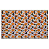 Halloween Jack O'Lantern en Witch Pet White Stof (Fat Quarter)