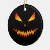 Halloween Jack O'Lantern gezicht cool eng kwaad Keramisch Ornament (Links)
