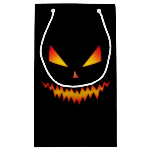 Halloween Jack O'Lantern gezicht cool eng kwaad Klein Cadeauzakje (Achterkant)