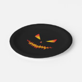Halloween Jack O'Lantern gezicht cool eng kwaad Papieren Bordje (Gekanteld)