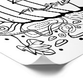 Halloween Jack O'Lantern Kleurplaat Art Poster (Hoek)