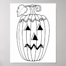 Halloween Jack O'Lantern Kleurplaat Art