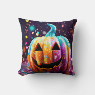 Halloween Jack O'Lantern Neon Pop Kunst Kussen
