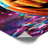 Halloween Jack O'Lantern Neon Pop Kunst Poster (Hoek)