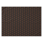 Halloween Jack OLantern oranje gezicht zwart patro Tafelkleed (Voorkant (Horizontaal))