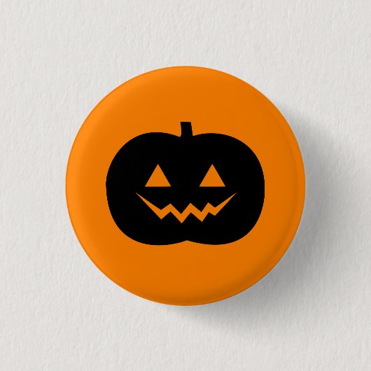 Halloween Jack O'Lantern Pinback Button (Voorkant)