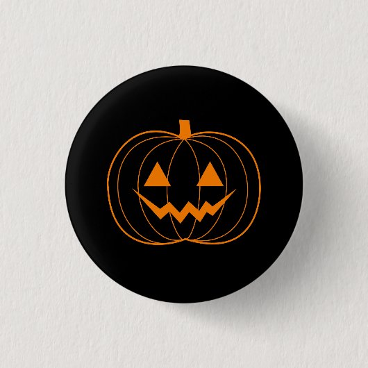 Halloween Jack O'Lantern Pinback Button (Voorkant)