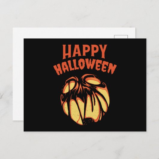 Halloween Jack o'Lantern pomkin Briefkaart (Voorkant / Achterkant)