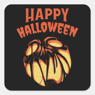 Halloween Jack o'Lantern pomkin Vierkante Sticker