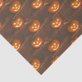 Halloween Jack O'Lantern pompoen levensecht Tissuepapier (Detail)