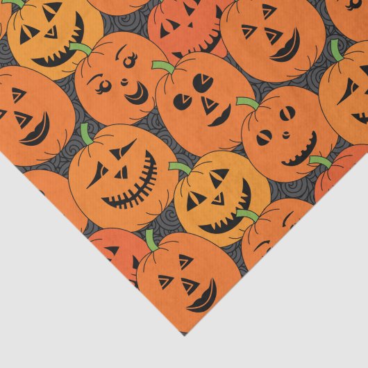 Halloween Jack o'lantern Pumpkin Tissuepapier (Detail)