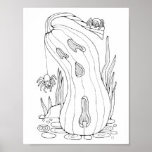 Halloween Jack O'Lantern Spinnen Kleurplaat Art