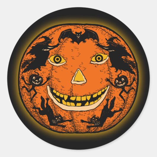 Halloween Jack O'Lantern Sticker (Voorkant)