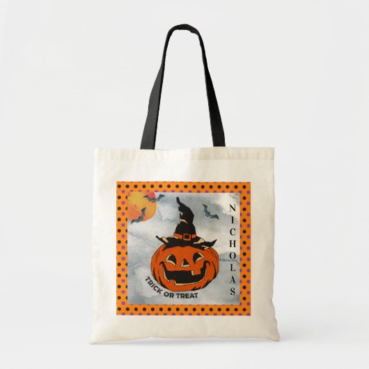 Halloween Jack O'Lantern Trick or treat Tote Bag (Voorkant)