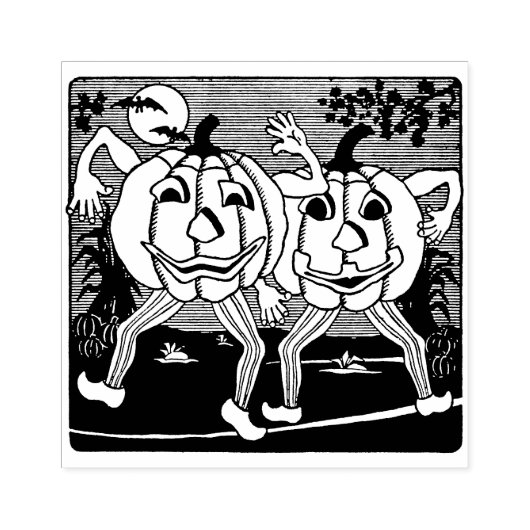 Halloween Jack O'Lantern Twins Stempel (Afrduk)