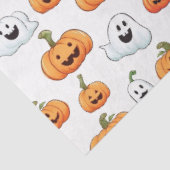 Halloween Jack op Lantaarn met Boo Pattern Tissuepapier (Detail)