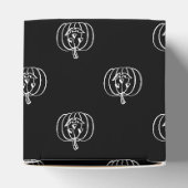 Halloween jack op lantaarn zwart wit traktaties bedankdoosjes (Bovenkant)