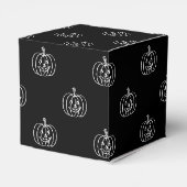Halloween jack op lantaarn zwart wit traktaties bedankdoosjes (Achterkant)