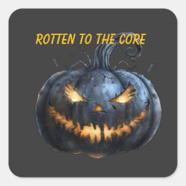 Halloween Jack op Lantern verrot tot de kern Vierkante Sticker