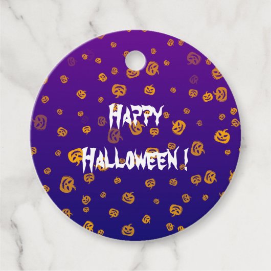 Halloween Jack Pumpkins Bedankjes Labels (Voorkant)