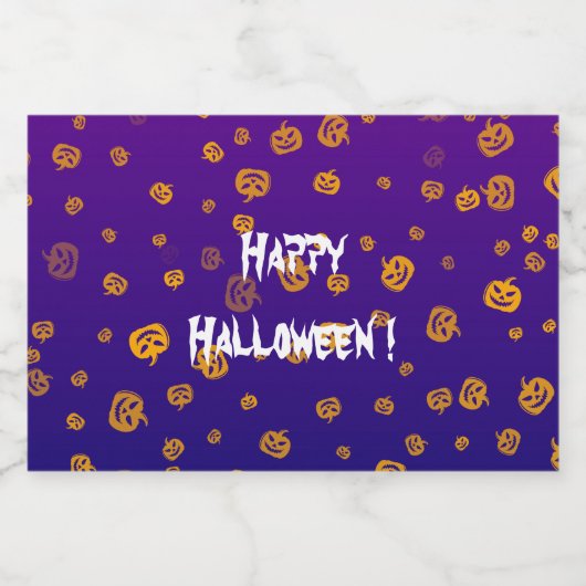 Halloween Jack Pumpkins Likeurfles Etiket (Enkel label)