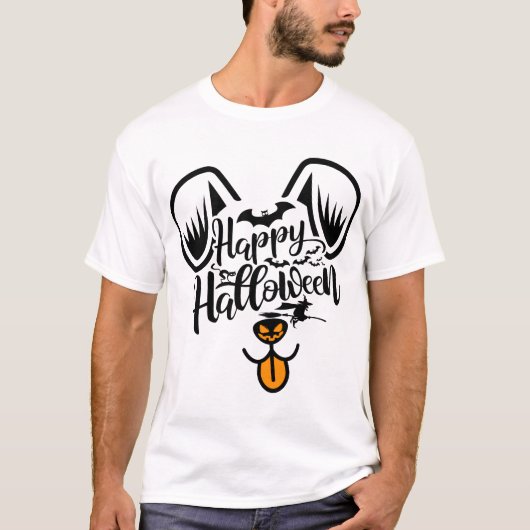Halloween Jack Russell hond T-shirt (Voorkant)