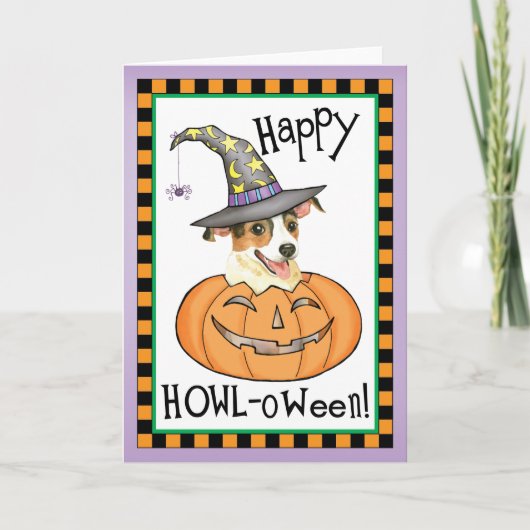 Halloween Jack Russell Terrier Kaart (Voorkant)