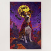 Halloween Jack Russell Vampire Pumpkins eng Legpuzzel (Verticaal)