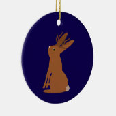 Halloween Jackalope Trick or treat Aangepaste naam Keramisch Ornament (Rechts)