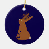 Halloween Jackalope Trick or treat Aangepaste naam Keramisch Ornament (Voorkant)