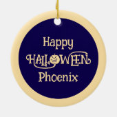 Halloween Jackalope Trick or treat Aangepaste naam Keramisch Ornament (Achterkant)