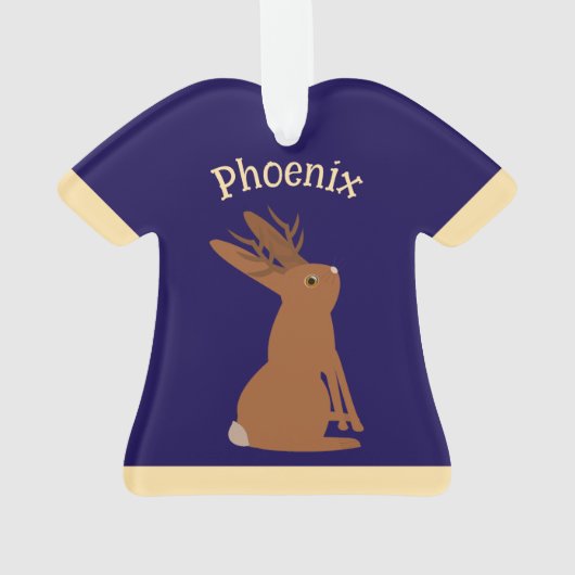 Halloween Jackalope Trick or treat Aangepaste naam Ornament (achterkant)