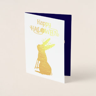 Halloween Jackalope Trick or treat Custom Folie Kaarten