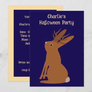 Halloween Jackalope Trick or treat Custom Kaart