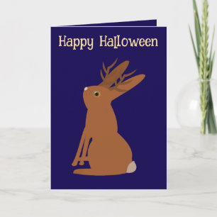Halloween Jackalope Trick or treat Custom Kaart