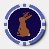Halloween Jackalope Trick or treat Custom Poker Chips (Voorkant)