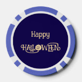 Halloween Jackalope Trick or treat Custom Poker Chips (Achterkant)