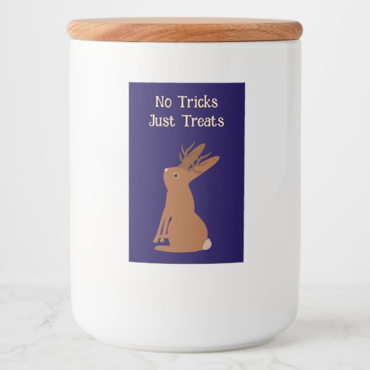Halloween Jackalope Trick or treat Custom Voedselcontainer Etiket (Voorkant)