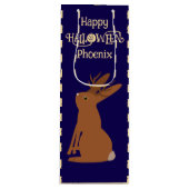 Halloween Jackalope Trick or treat Custom Wijn Cadeautas (Voorkant)